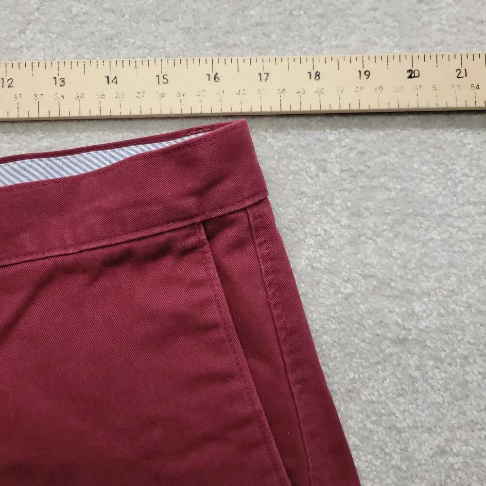 Banana Republic Mens Size 34 Burgundy Chino Shorts Flat Front Casual